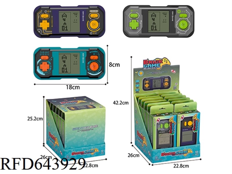 TETRIS GAME CONSOLE (LARGE SCREEN) 12PCS