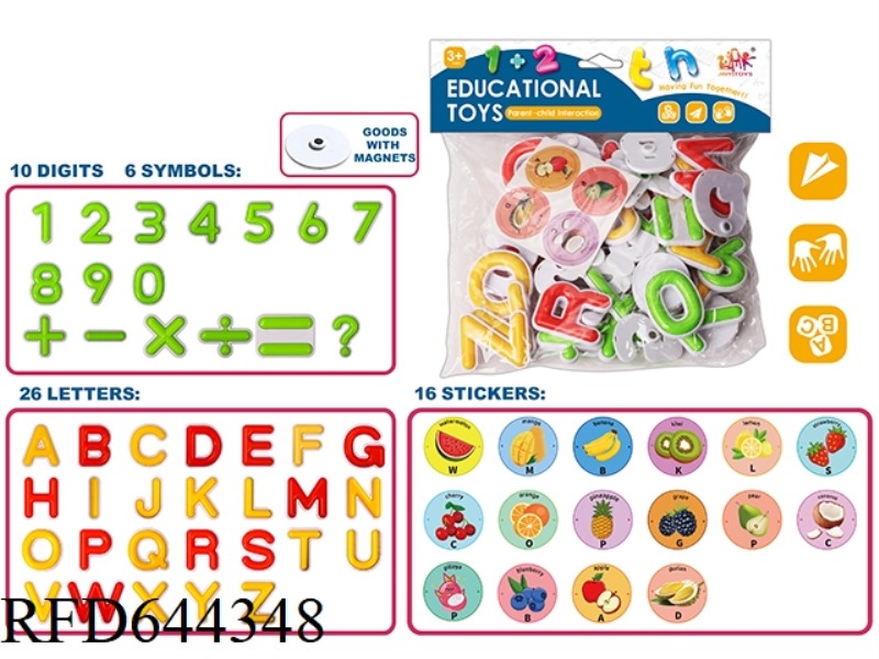 FRUIT MAGNETIC LETTER STICKERS