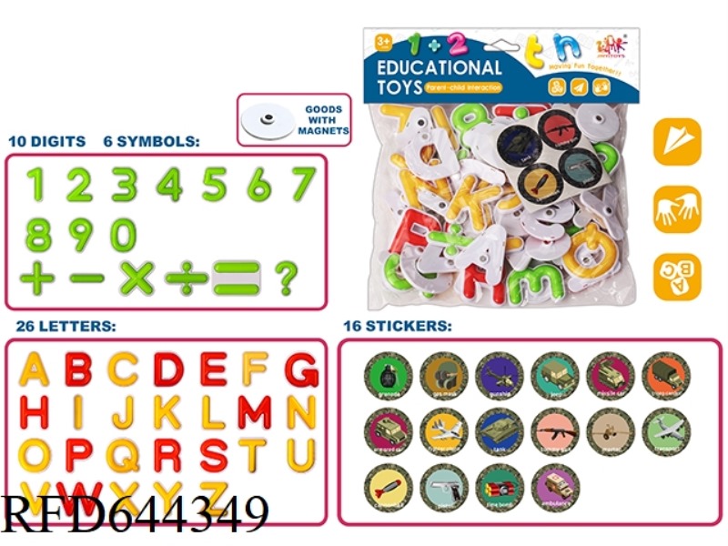 MILITARY MAGNETIC ALPHABET STICKERS