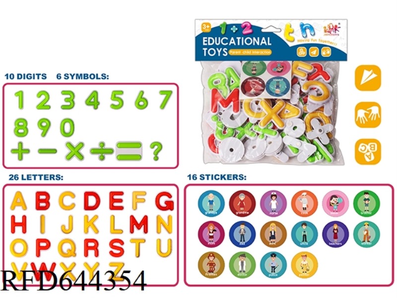 MAGNETIC LETTER STICKERS FOR FAMILY MEMBERS