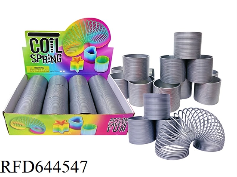 METALLIC SILVER GRAY RAINBOW CIRCLE 12PCS