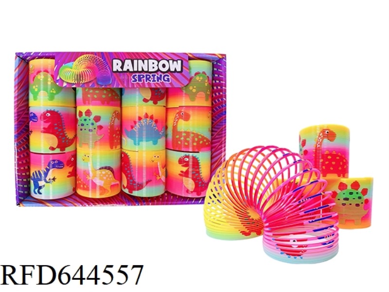 TAIWANESE CARTOON DINOSAUR PATTERN RAINBOW CIRCLE 12PCS