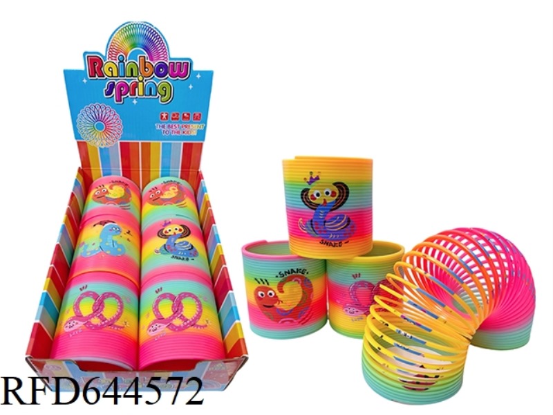 8.7*9 TAIWANESE CARTOON SNAKE RAINBOW CIRCLE 6PCS
