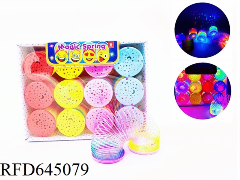 5.5 STAR MOON COVER WITH LIGHT PROJECTION RAINBOW CIRCLE 12PCS