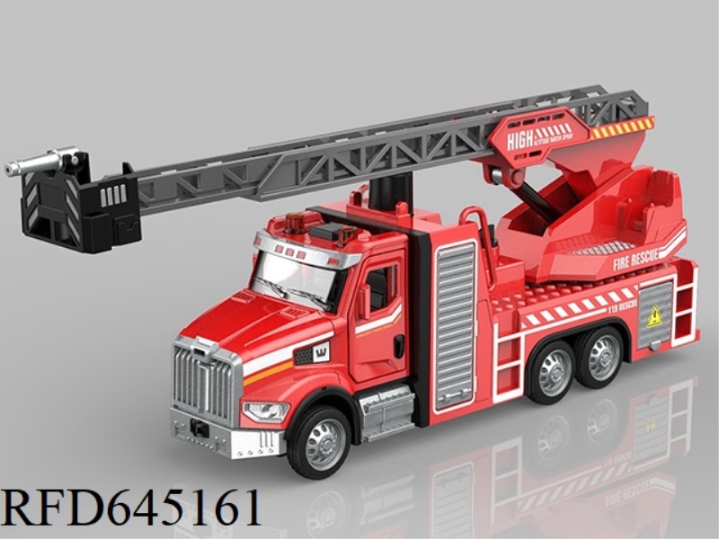 ALLOY PULL-BACK AMERICAN ENGINE FIRE ENGINE (LIGHTS/MUSIC/WATER SPRAYING)