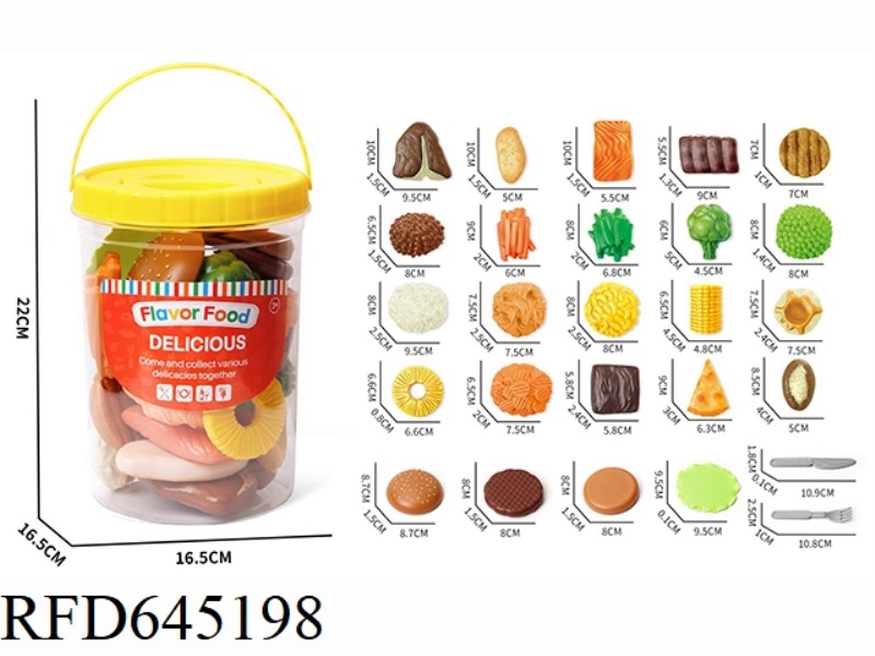 ARTIFICIAL FOOD PLAY HOUSE FOOD SET (26 PIECES)