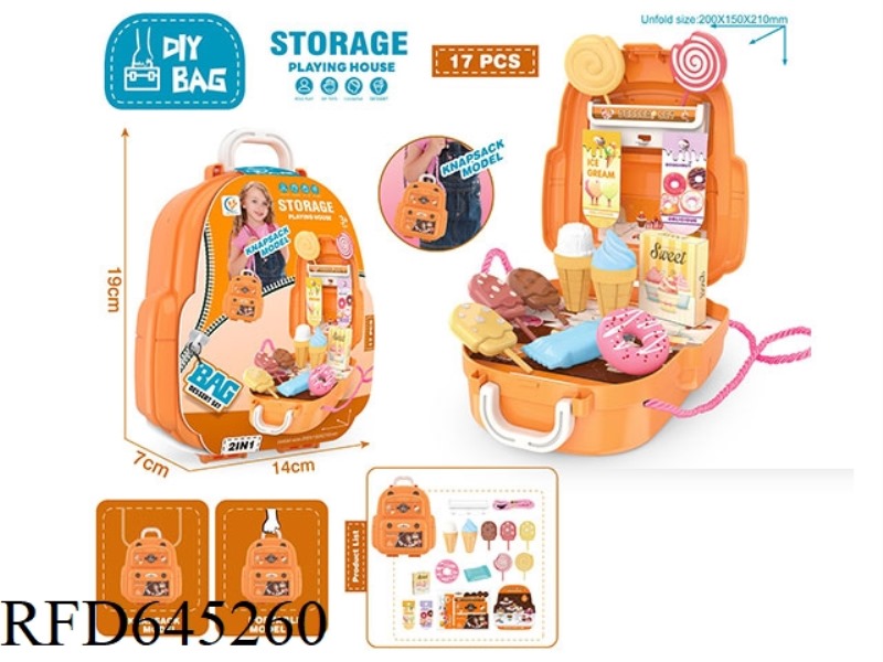 SMALL BACKPACK DESSERT PLAYHOUSE SET