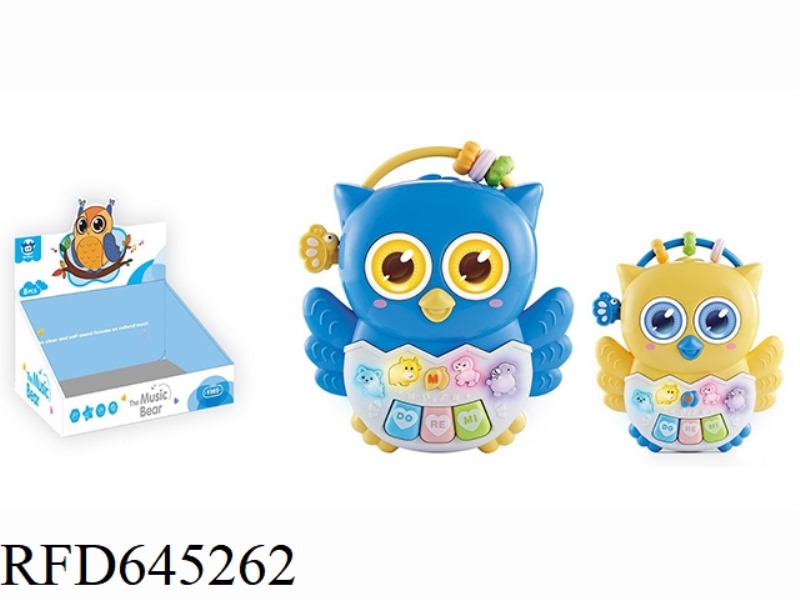 8 ZHUANGYING CHILDREN EARLY EDUCATION PUZZLE CARTOON OWL ELECTRONIC ORGAN TWO-COLOR MIXED