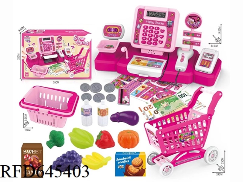 SHOPPING CART CASH REGISTER FRUIT SET