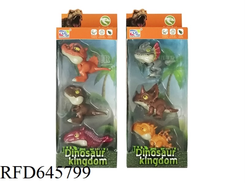 HAND-BITING DINOSAUR 3PCS