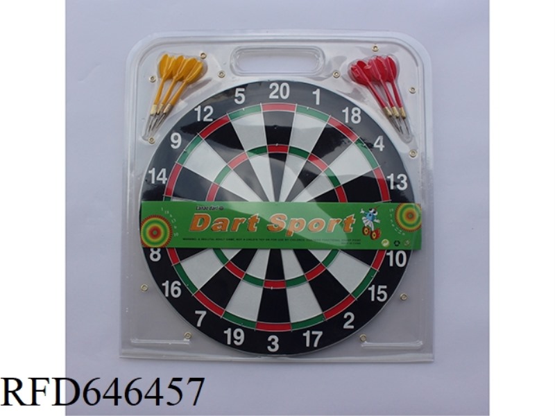 17-INCH PAPER TARGET WITH 6 DARTS