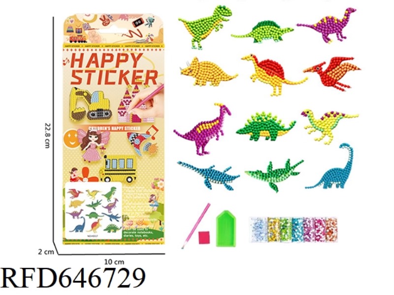 DINOSAUR DIAMOND PAINTING STICKER DOT DIAMOND TOY