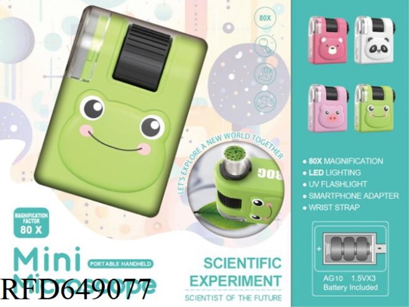 PORTABLE HD MICROSCOPE 80X WITHOUT CLIPS