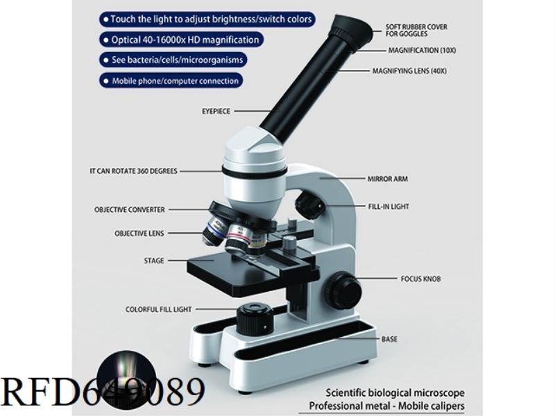 MICROSCOPE PROFESSIONAL METAL OBJECTIVE - METAL CLIP 40X-16000X