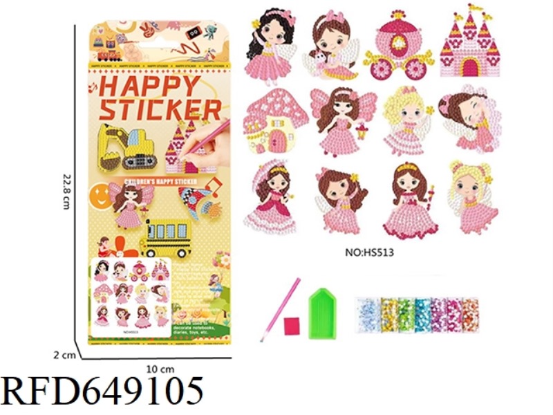 CASTLE DIAMOND PAINTING, STICKERS, DOT DIAMOND TOYS