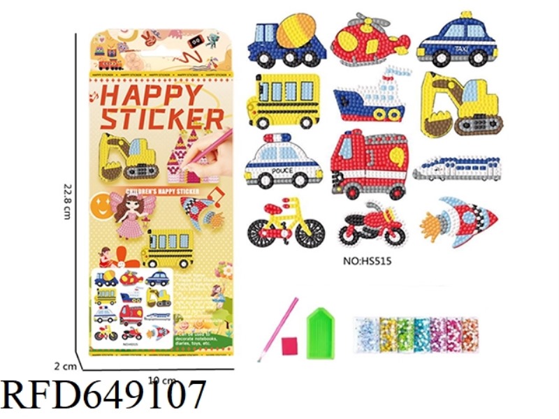 TRAFFIC DIAMOND PAINTING, STICKERS, DOT DIAMOND TOYS