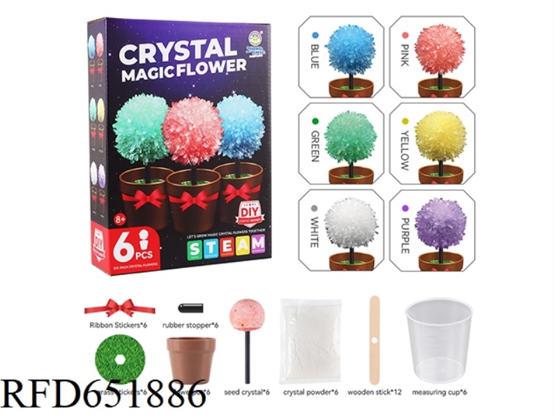 SCIENTIFIC EXPERIMENT GROWTH CRYSTAL FLOWER (6 COLORS MIXED)