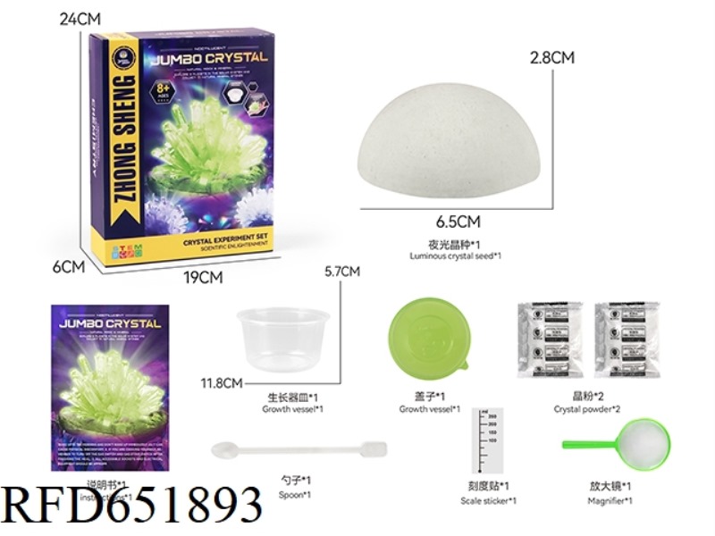GLOW-IN-THE-DARK CRYSTAL SCIENCE EXPERIMENT (LARGE SEED)