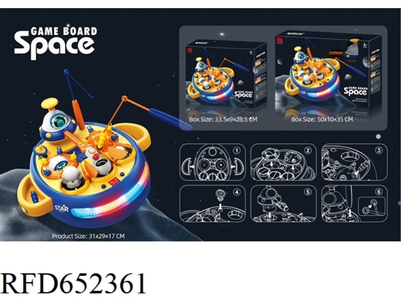 PUZZLE WHACK-A-MOLE GAME BOARD - ENGLISH - ELECTRIC VERSION