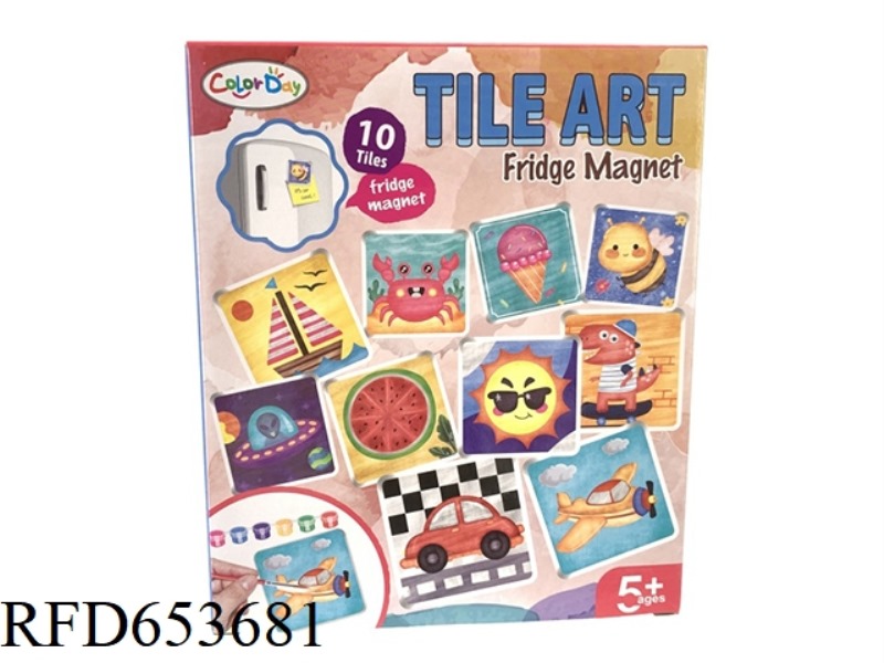 DIY TILE GRAFFITI REFRIGERATOR MAGNETS