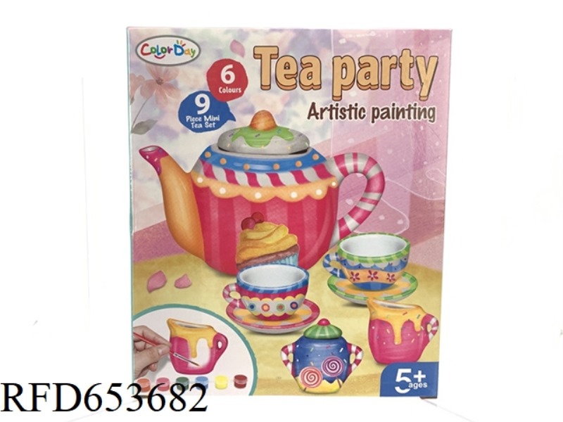 DIY PAINTED GRAFFITI TEAPOT SET