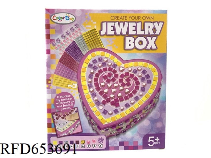 MOSAIC DIGITAL PASTE CREATIVE - HEART SHAPED JEWELRY BOX