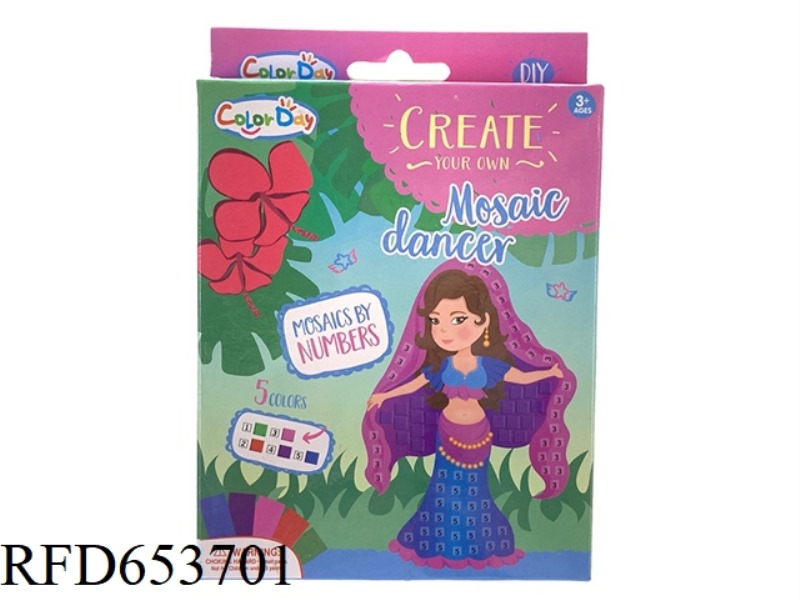 MOSAIC NUMBER PASTE CREATIVE - DANCING GIRL