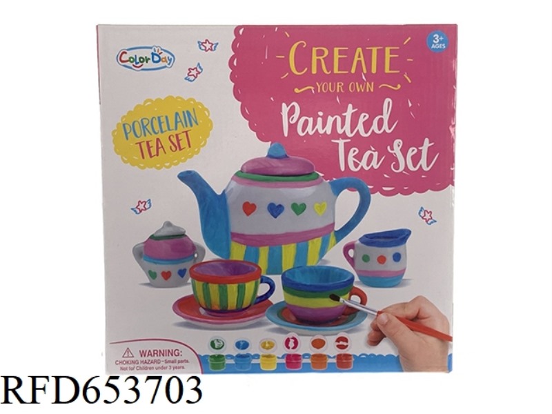 DIY PAINTED GRAFFITI TEAPOT SET
