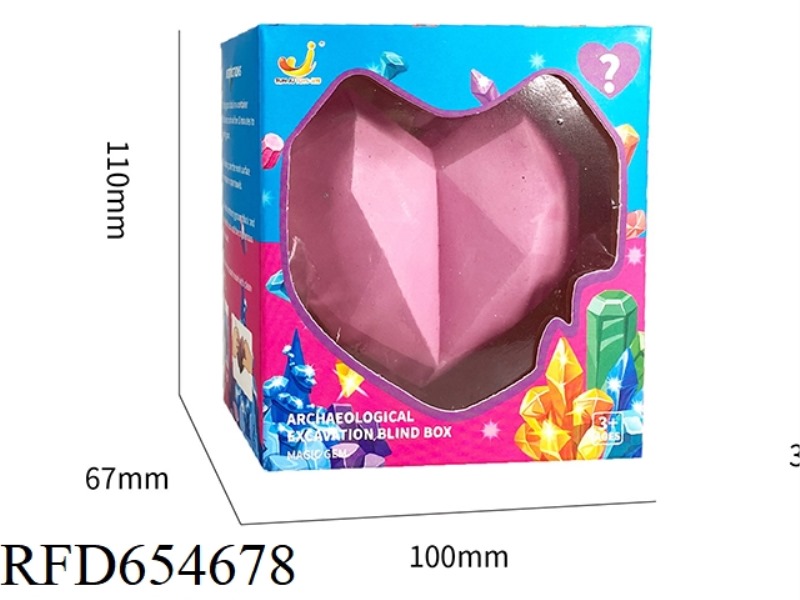 ARCHAEOLOGICAL EXCAVATION OF HEART-SHAPED JEWEL WINDOW BOX