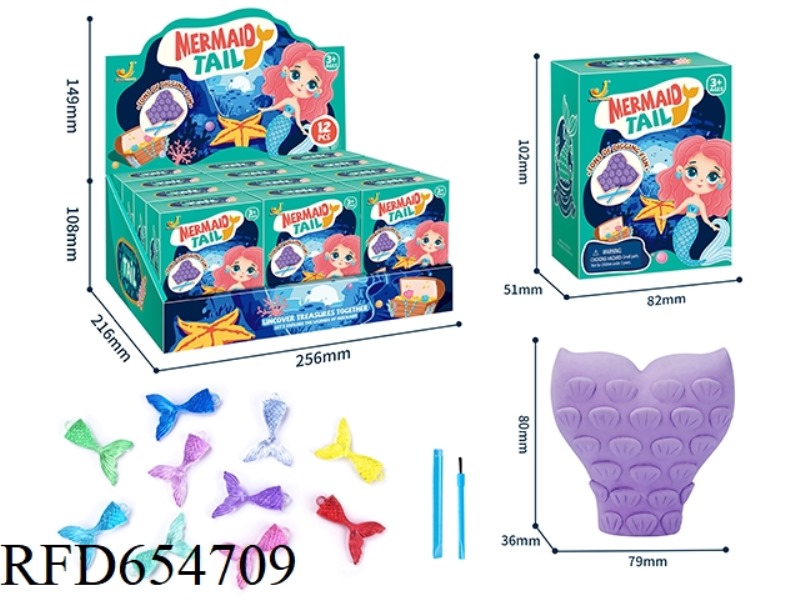 ARCHAEOLOGICAL EXCAVATION OF A BEAUTIFUL FISH TAIL
DISPLAY BOX