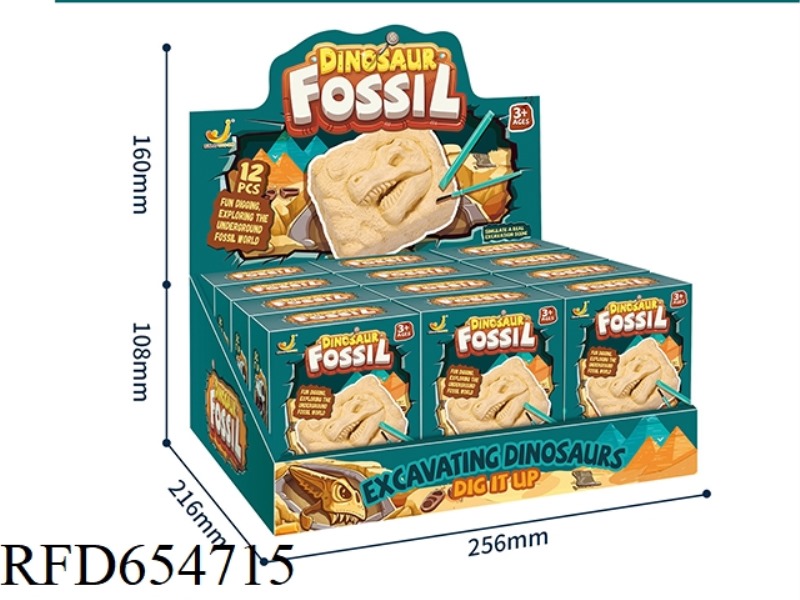 ARCHAEOLOGICAL EXCAVATION OF LUMINOUS DINOSAUR HEADS
DISPLAY BOX
