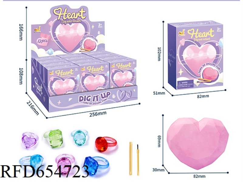 ARCHAEOLOGICAL EXCAVATION RINGS LOVE
DISPLAY BOX