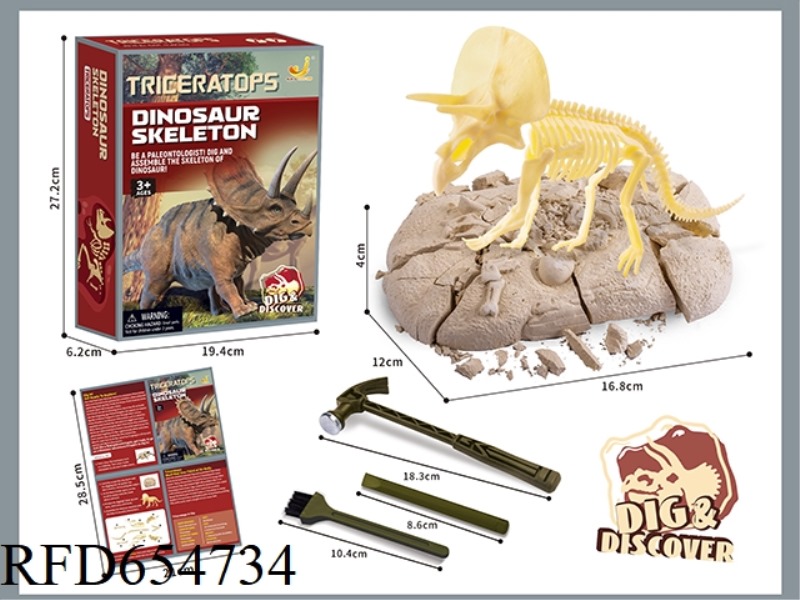 ARCHAEOLOGICAL ASSEMBLY OF TRICERATOPS