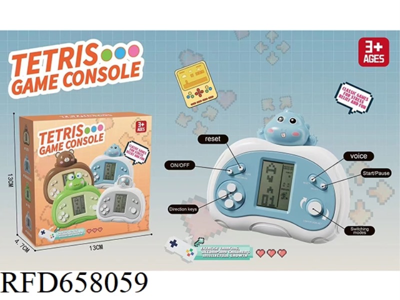 BLUE DINOSAUR CLASSIC TETRIS GAME CONSOLE