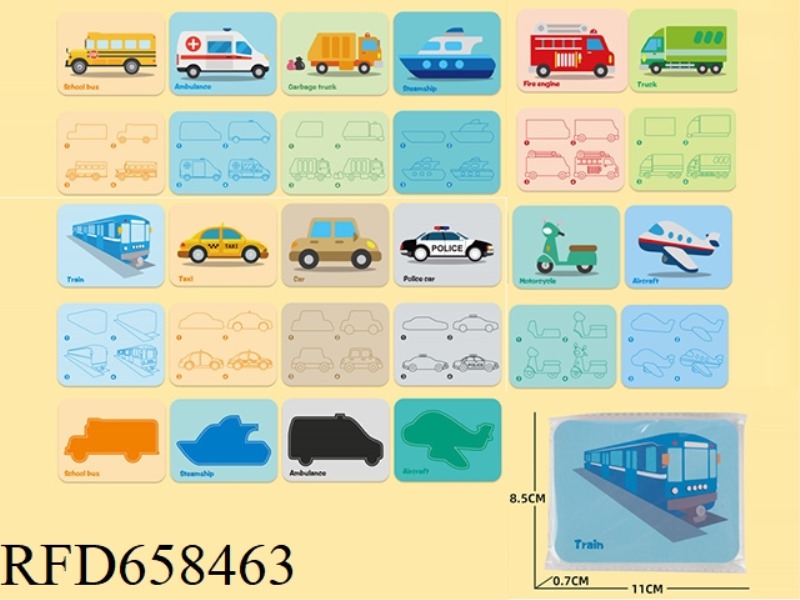 TRAFFIC TEACHING MATERIAL LEARNING CARD