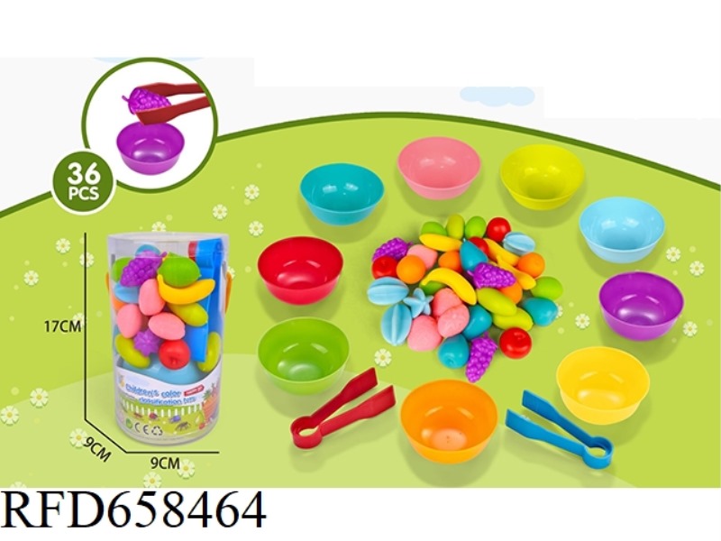 EDUCATIONAL FUN TOYS CHILDREN'S RAINBOW COUNTING CLASSIFICATION CUP SORTING SOFT COUNTING TOYS FRUIT