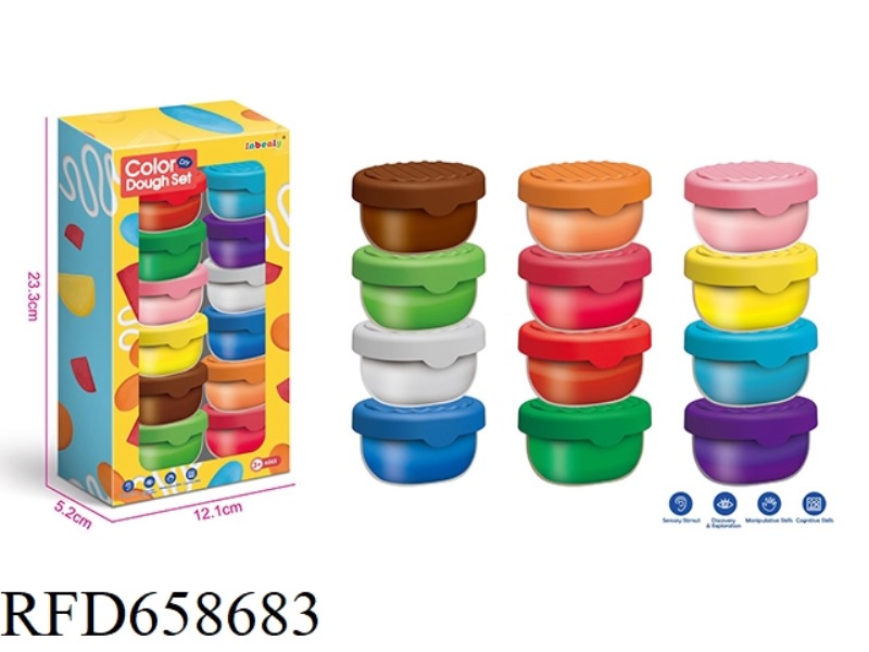 COLORED CLAY REFILL IN 12 COLORS *20 GRAMS