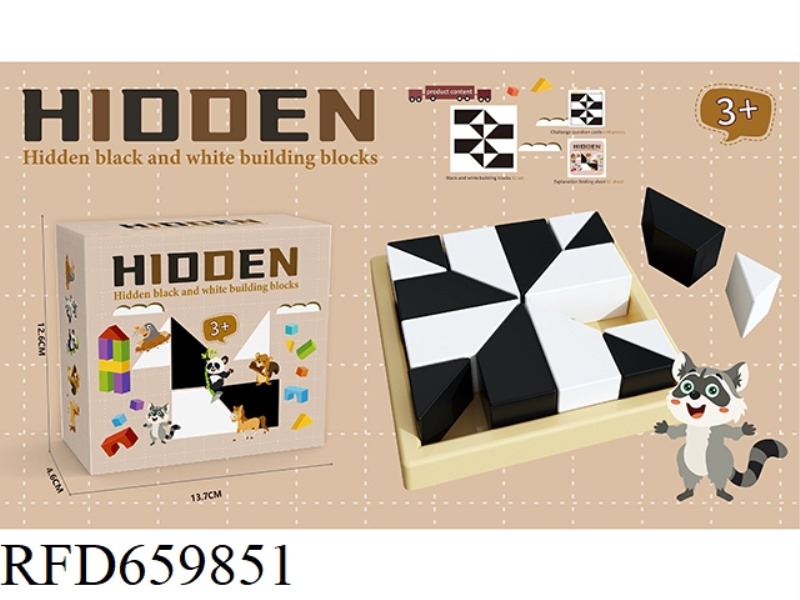 HIDDEN BLACK AND WHITE BUILDING BLOCKS
