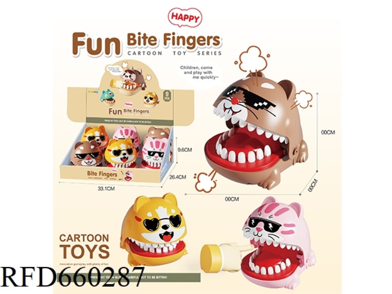 HAND BITING ANIMAL LARGE 6PCS