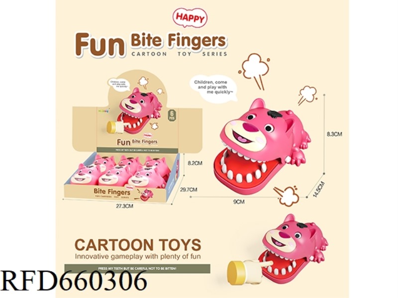 BITING HAND STRAWBERRY BEAR 6PCS