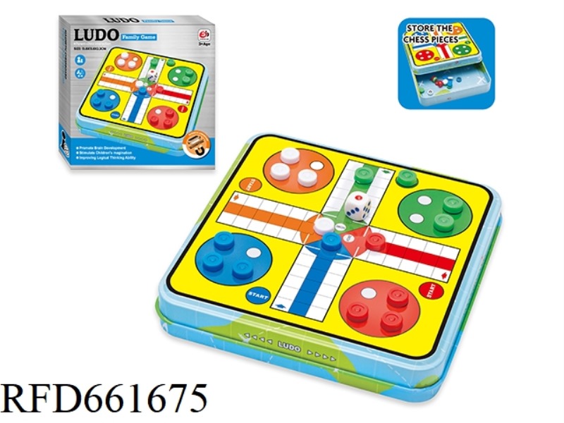 FLYING CHESS LUDO- IRON BOX