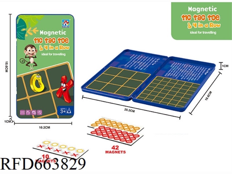 MAGNET FOUR CHAIN OX CHESS 2-IN-1