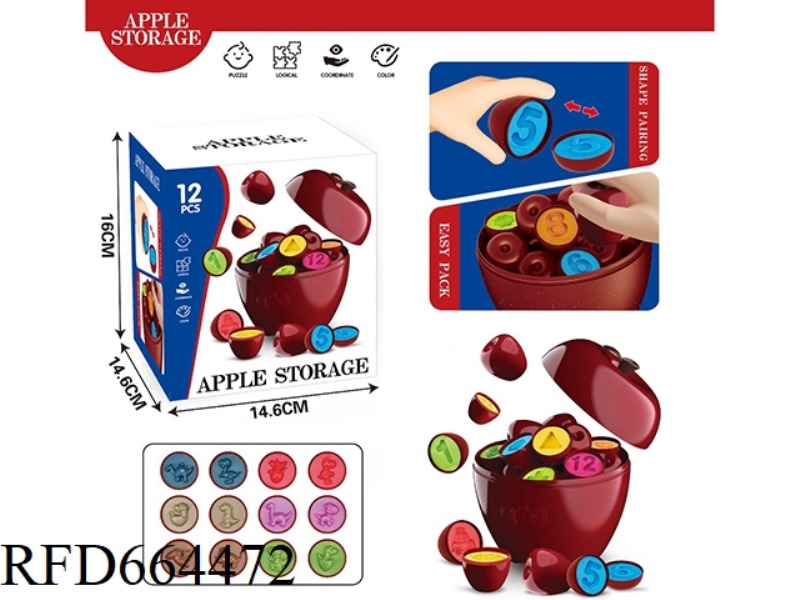 DINOSAUR PAIRING APPLES (12 PCS)