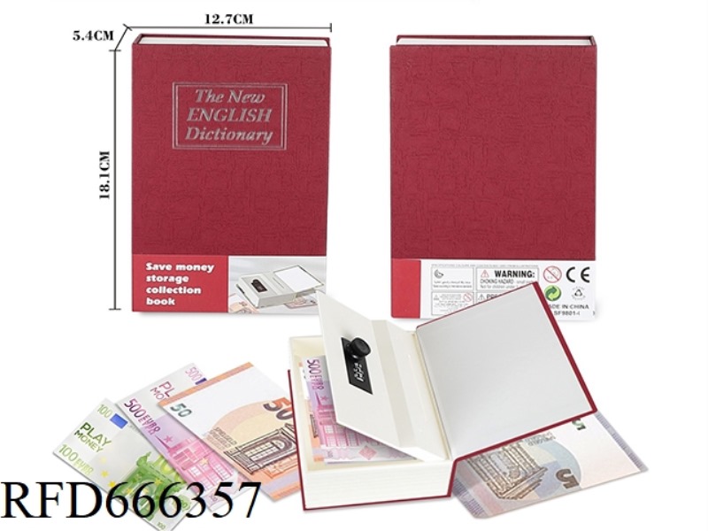 ENGLISH DICTIONARY MONEY BOX - RED