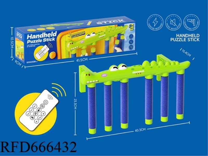 THE REMOTE-CONTROLLED CROCODILE HAS QUICK EYES AND HANDS.