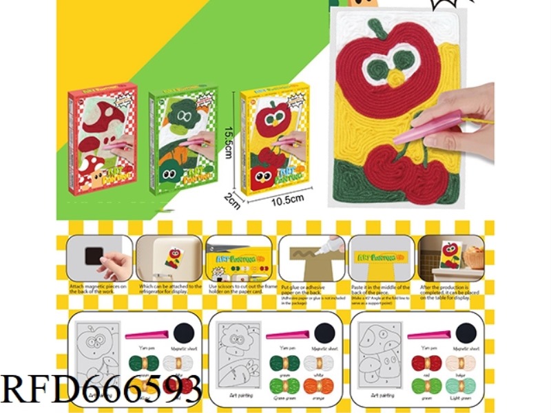 YARN DRAWING & FRIDGE MAGNETS