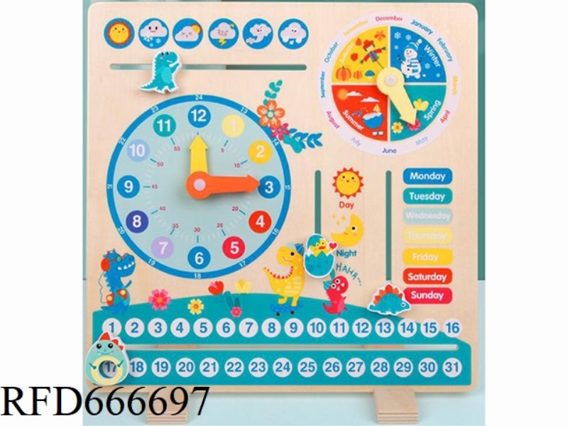 CALENDAR CLOCK BOARD