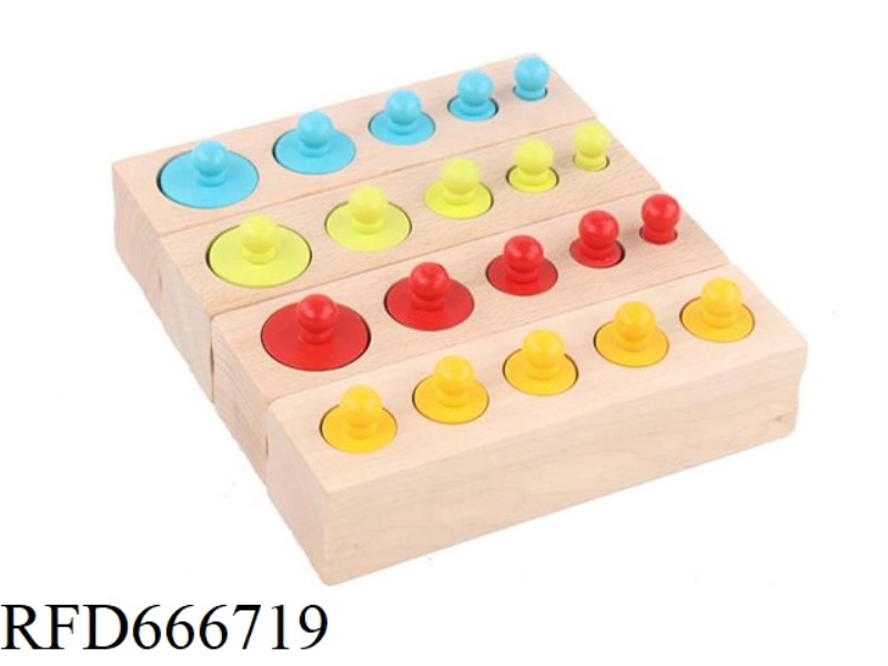 SMALL-SIZED COLORED BEECH WOOD INSERT CYLINDER