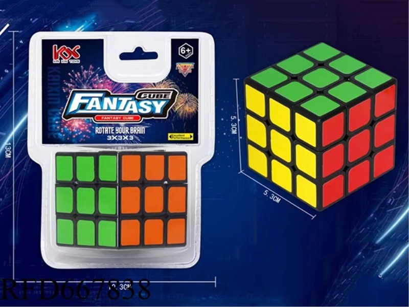 5.3CM BLACK STICKER RUBIK'S CUBE