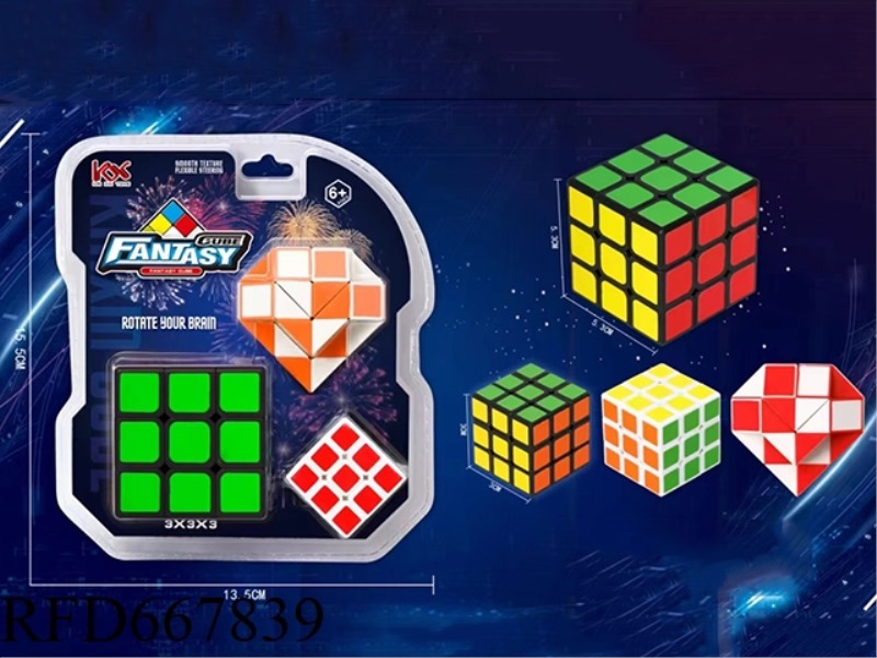 5.3CM BLACK STICKER RUBIK'S CUBE COMBINATION
